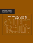 Best Practices Report on the Use of Adjunct Faculty by Eric J. Gouvin