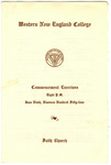 Commencement Program, 1954 by Western New England College